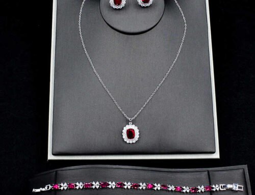 Formal wedding ceremony bridal easy matching cubic zirconia jewelry set