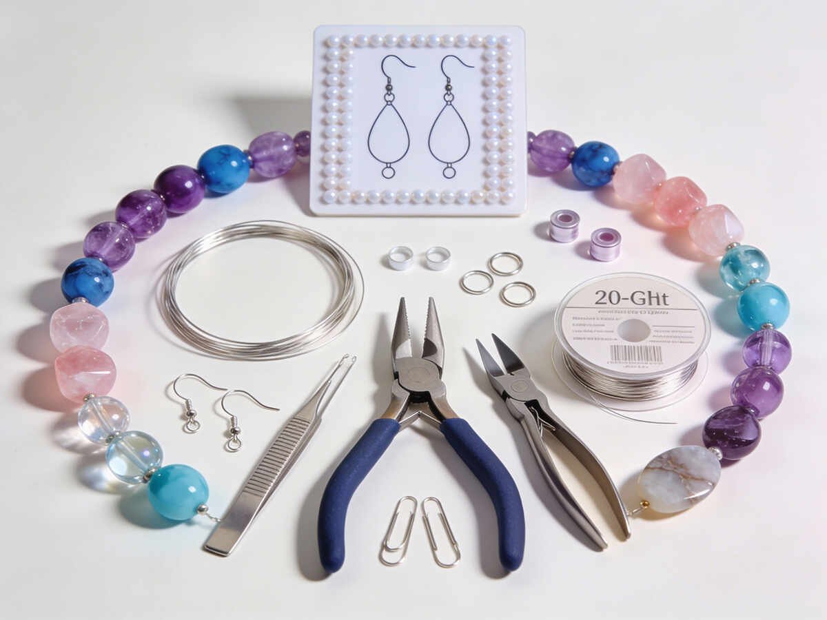 how to make dangle earrings with beads