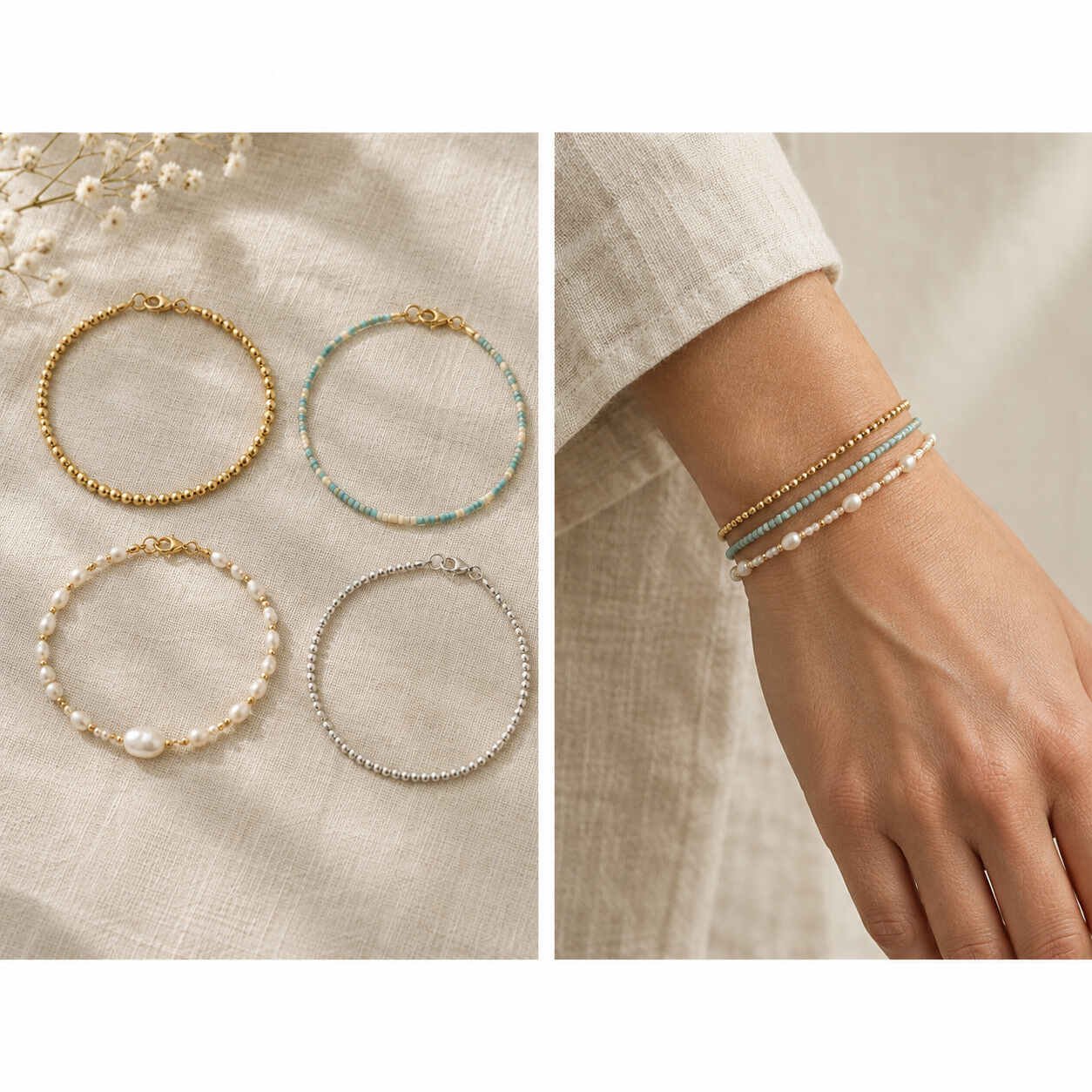 dainty beaded bracelets for everyday style
